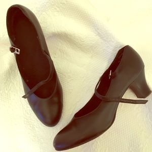 Capezio Black Leather Character Shoes